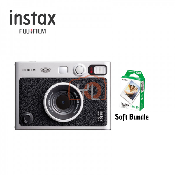 Fujifilm Instax Mini Evo Hybrid Instant Camera ( Black ) - Soft Bundle