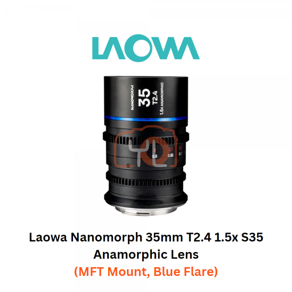 Laowa Nanomorph 35mm T2.4 1.5x S35 Anamorphic Lens (MFT Mount, Blue Flare)