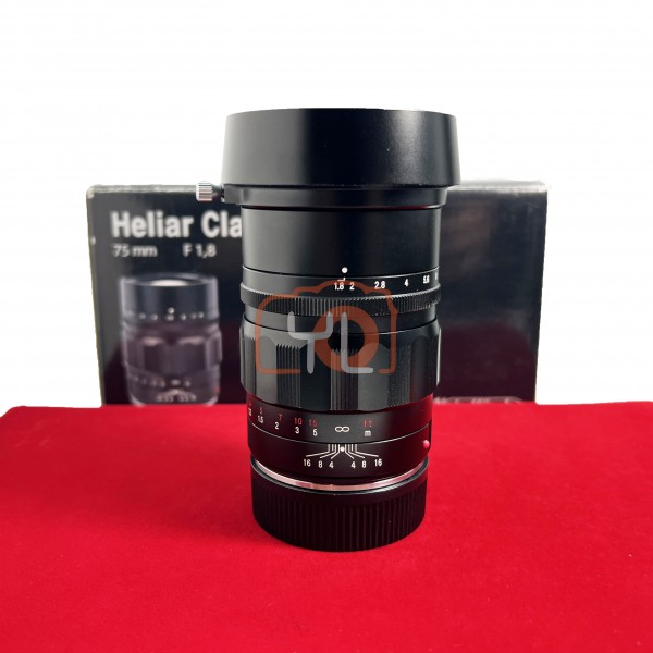[USED-PJ33] Voigtlander 75mm F1.8 Heliar Classic VM (Leica M) , 90% Like New Condition (S/N:8440219)