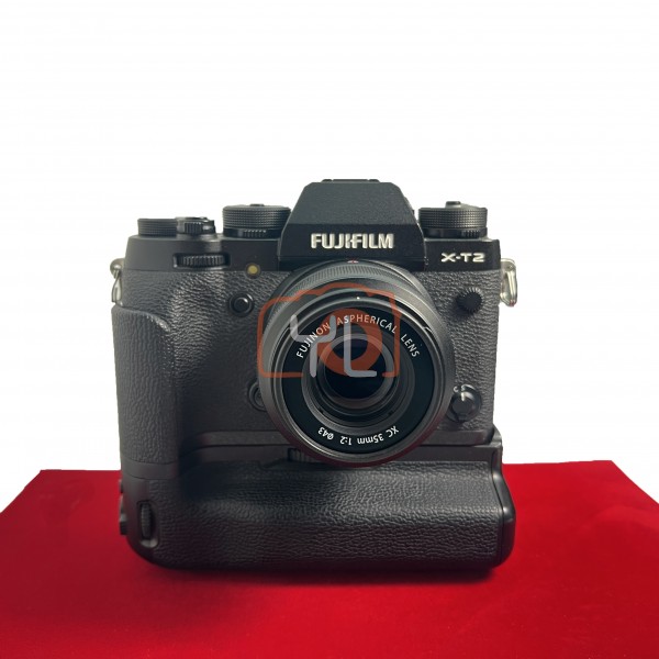 [USED PJ33] Fujifilm X-T2 With 35mm F2 XC + 3rd Party Battery Grip ,90% Like New Condition (S/N:71M617586)