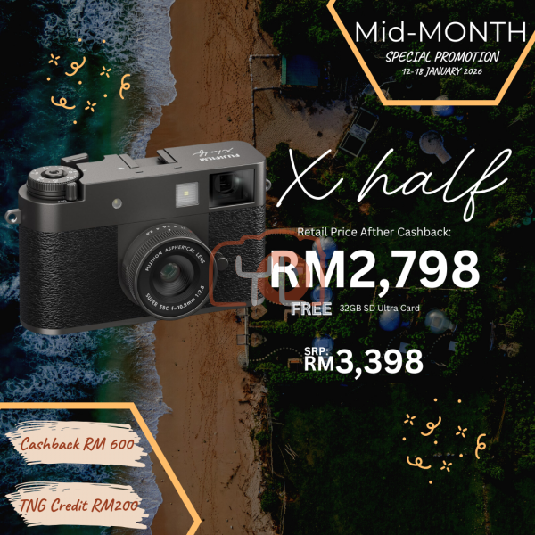 FUJIFILM X half Digital Camera (Charcoal Silver) (Free 32GB SD Ultra Card){12-18 JANUARY promo}