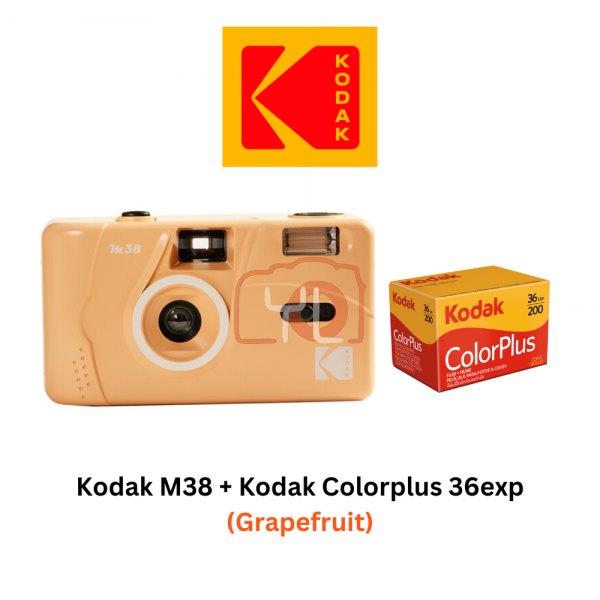 Kodak M38 Film Camera + Kodak Colorplus 200 (Grapefruit)