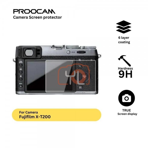 Proocam SPF-XT200 Premium Tempered Glass LCD Screen Protector Fujifilm XT200 XA7