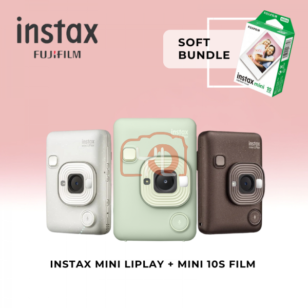 FUJIFILM INSTAX MINI Liplay Hybrid Instant Camera (Misty White) - Soft Bundle