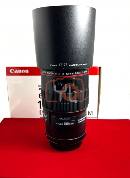 [USED-PJ33] Canon 100mm F2.8 L Macro IS USM EF , 90% Like New Condition (S/N:2276720)