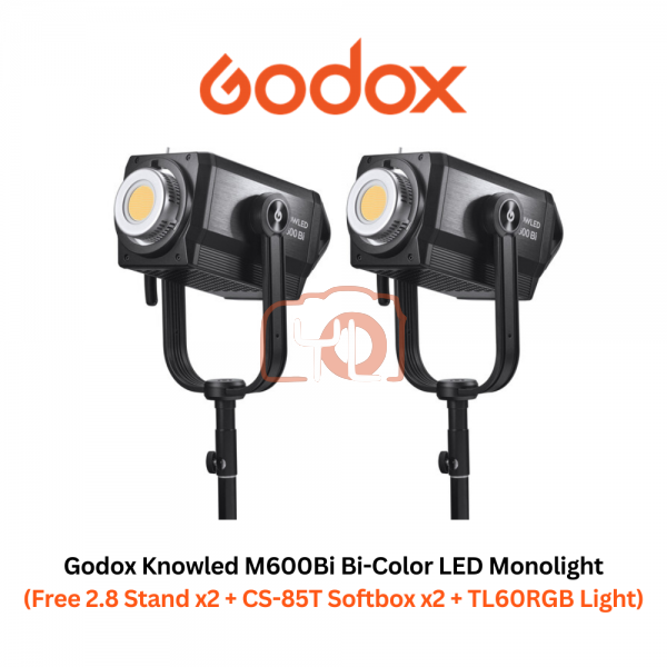 Godox Knowled M600Bi Bi-Color LED Monolight Bundle