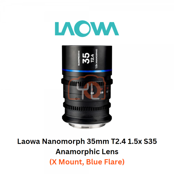 Laowa Nanomorph 35mm T2.4 1.5x S35 Anamorphic Lens (X Mount, Blue Flare)