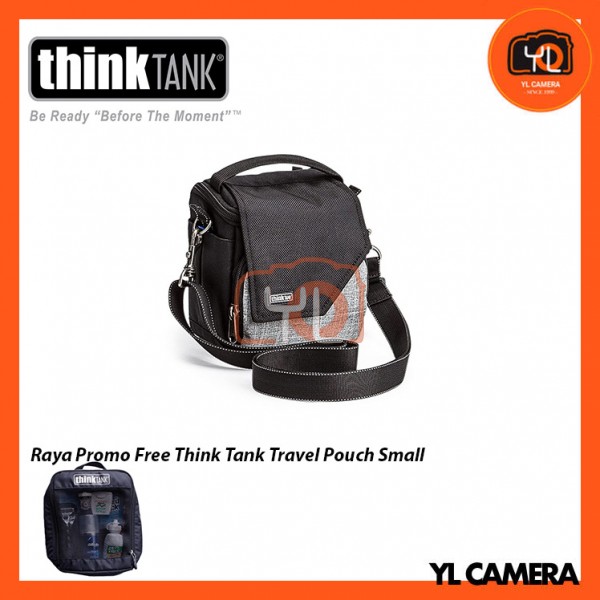 (BUY 1 FREE 1) Think Tank Photo Mirrorless Mover 10 Camera Bag (Heathered Grey) Free Think Tank Photo Travel Pouch - Small