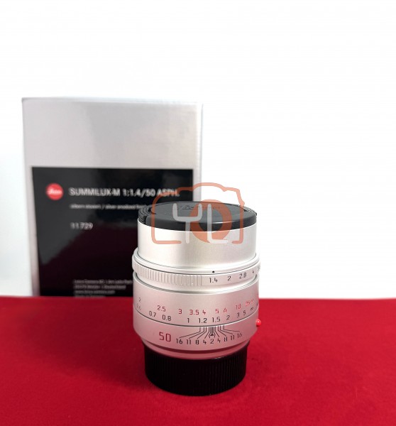 [USED-PJ33] Leica 50mm F1.4 Summilux-M ASPH (Silver) 11729, 95% Like New Condition (S/N:4821784)