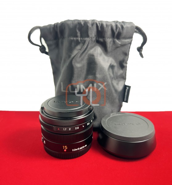 [USED-PJ33] Panasonic 15mm F1.7 Lumix G DG Summilux ASPH , 90% Like New Condition (S/N:HN4JA007579)