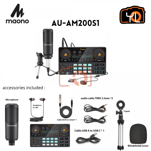 MAONOCASTER Lite AU-AM200 Portable All-In-One Podcast Production Studio