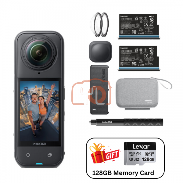 Insta360 X5 360° 8K Camera - Essentials Bundle (Free 128GB Memory Card)