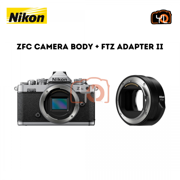 Nikon Z fc Mirrorless Digital Camera (Body Only) + FTZ Adapter II (Free Change leather Skin)