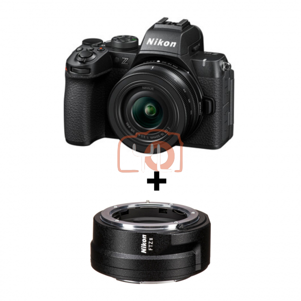 Nikon Z50 II Mirrorless Camera with 16-50mm Lens + FTZ II Adapter (EN-EL15C Battery - Online email to service@futuromic.com )