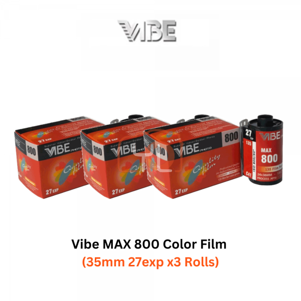 VIBE MAX 800 27 EXP 35MM FILM x3 ROLLS