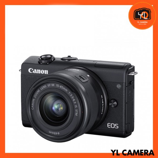 Canon EOS-M100 + EF-M 15-45mm F/3.5-6.3 IS STM (Black) [Free Camera Bag ]