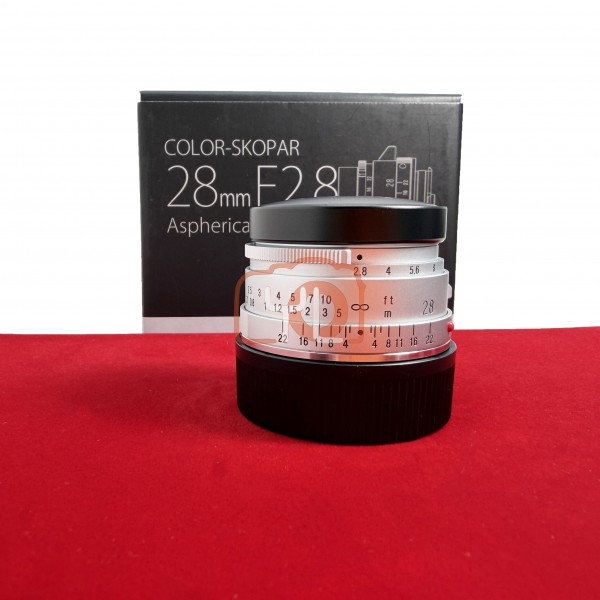 [USED-PJ33] Voigtlander 28mm F2.8 II Color Skopar ASPH VM (Leica M) (Silver), 99% Condition Like New (S/N:7350316)