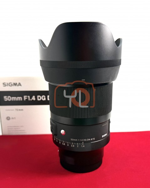 [USED-PJ33] Sigma 50mm F1.4 ART DG DN  (Sony FE), 95% Like New Condition (S/N:58045412)