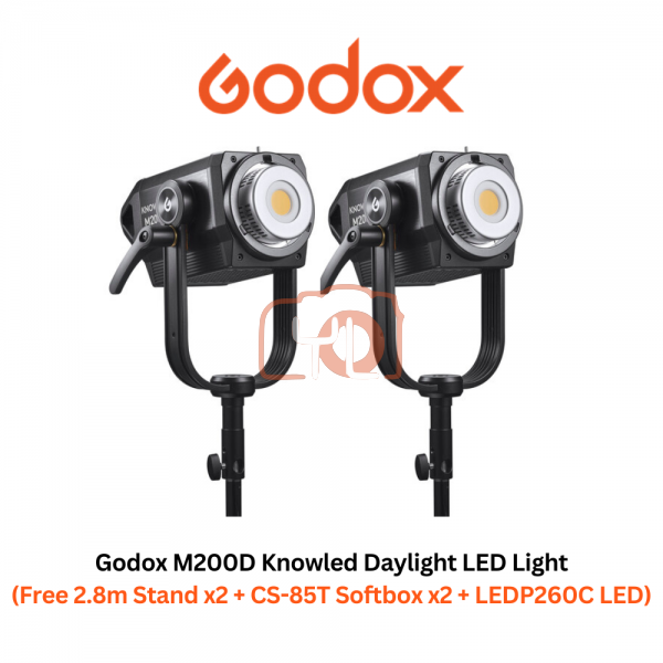Godox M200D Knowled Daylight LED Light Bundle
