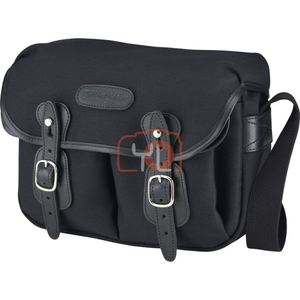 Billingham Hadley Shoulder Bag (Black with Black Leather Trim, Small)