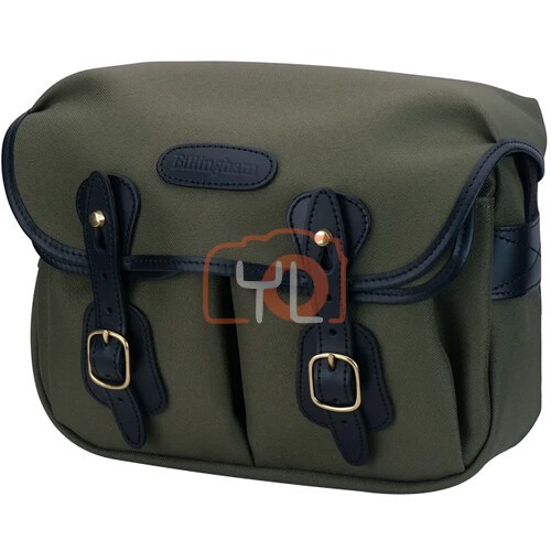 Billingham Hadley Shoulder Bag (Sage with Black Leather Trim, Small)
