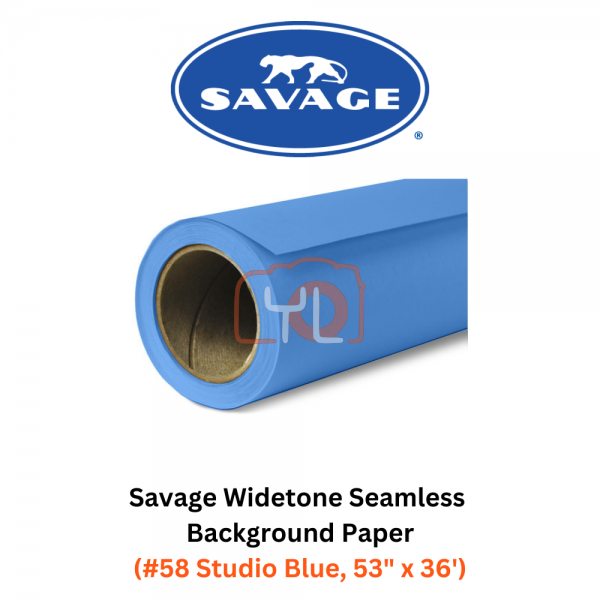 Savage Widetone Seamless Background Paper (#58 Studio Blue, 53