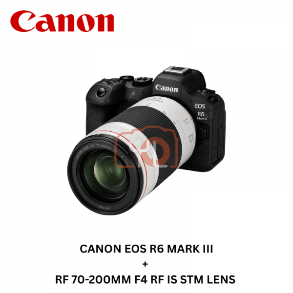 Canon EOS R6 Mark III Body + RF 70-200mm F4 L IS USM Lens