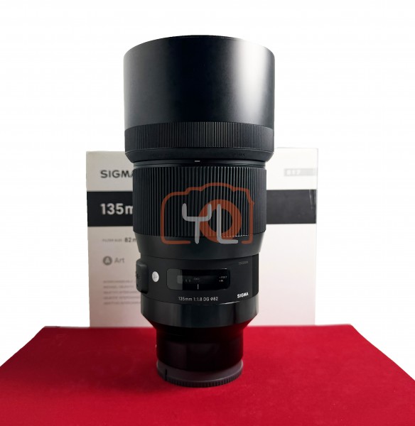 [USED-PJ33] Sigma 135mm F1.8 DG HSM ART (Sony FE), 90% Condition Like New (S/N:53558396)