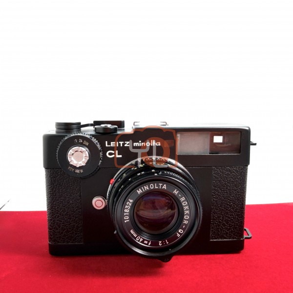[USED-PJ33] Leica CL Film Camera (Leitz Minolta) + Minolta 40mm F2 M-Rokkor-QF *Light Meter not Working (Free TT artisan light Meter II ), 90% Like New Condition (S/N:1019131)