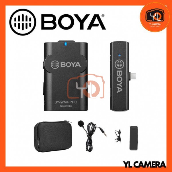 Boya BY-WM4 PRO Kit 5 Wireless Microphone For Smartphone Mobile Hand Phone Android Type-C Devices