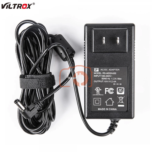 3 meters AC/DC Power Supply Adapter Plug Charger for Viltrox VL-200T VL-300T VL-500T