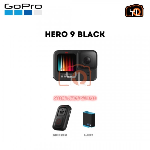GoPro HERO9 Black Special Bundle (Free Smart Remote + Battery + Lexar 64GB microSD Card)