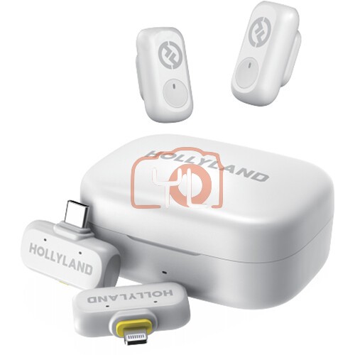 Hollyland LARK A1 Combo 2-Person Wireless Microphone System with USB-C and Lightning Connectors for Mobile Devices (2.4 GHz)