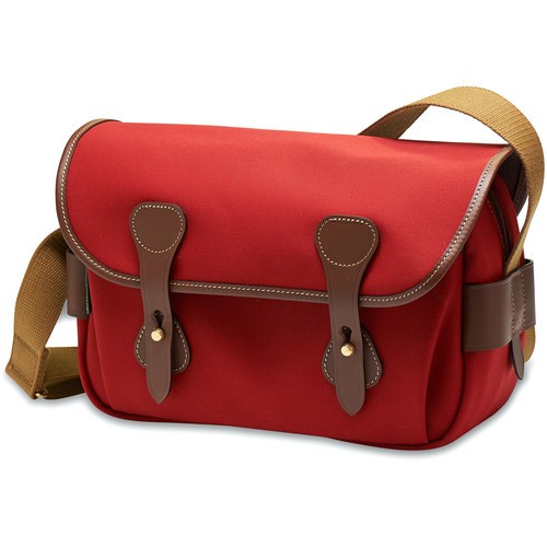 Billingham S3 Shoulder Bag (Burgundy Canvas/Chocolate Leather)