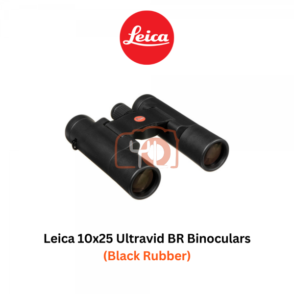 Leica 10x25 Ultravid BR Binoculars (Black Rubber)