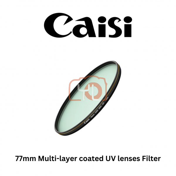 Caisi 77mm Multi-Layer UV Protection Lens Filter – Ultra HD Clarity & Heavy Duty Lens Protection for Pro Photographers