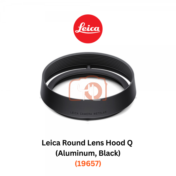 Leica Round Lens Hood Q (Aluminum, Black) (19657)