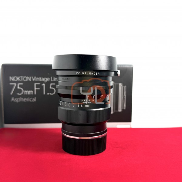 [USED-PJ33] Voigtlander 75mm F1.5 Nokton Vintage Line ASPH VM (Leica M) Black, 95% Like New Condition (S/N:7350357)