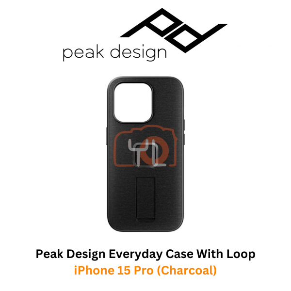 Peak Design Everyday Case with Loop for iPhone 15 Pro (Charcoal)