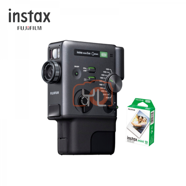 FUJIFILM instax mini Evo Cinema Hybrid Instant Camera (Soft Bundle)
