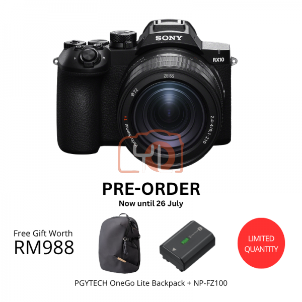 [PRE-ORDER] Sony RX10 V Digital Camera - Free PGYTECH OneGo Lite Backpack & NP-FZ100