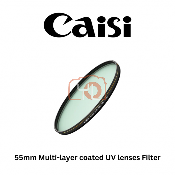 Caisi 55mm Multi-Layer UV Protection Lens Filter – Ultra HD Clarity & Heavy Duty Lens Protection for Pro Photographers