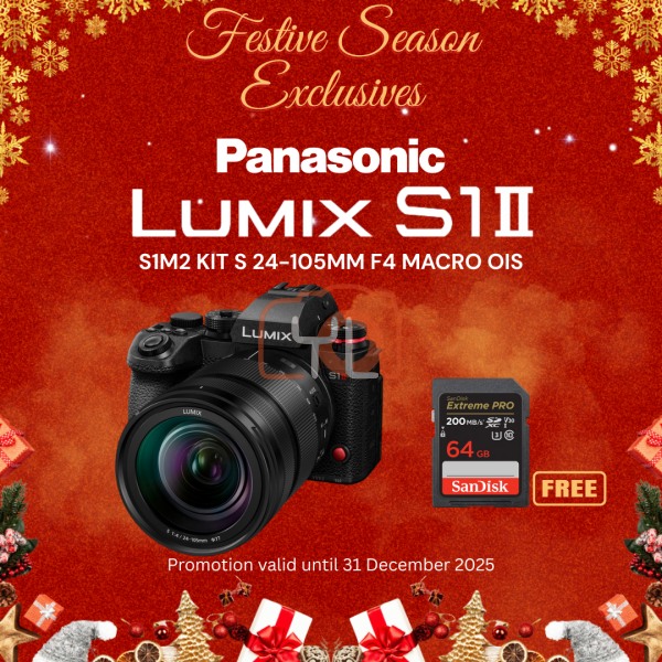Panasonic Lumix S1 II Mirrorless Camera with 24-105mm Lens (FREE SANDISK 64GB EXTREME PRO SD CARD)