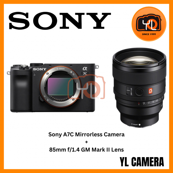 Sony a7C Mirrorless Camera (Body) + Sony FE 85mm f/1.4 GM II Lens (Free Angelbird 64GB 280/160MB V60 AV PRO SD Card & Extra Battery)