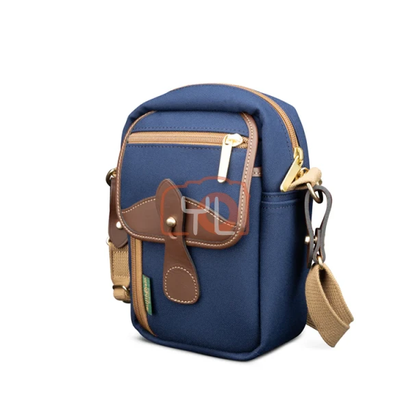 Billingham Airline Stowaway Camera Bag ( Navy FibreNyte/Chocolate Leather, 2.5L)