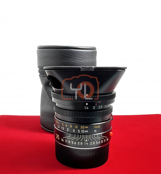 [USED-PJ33] Leica 35mm F1.4 Summilux-M ASPH (Black) 11874 , 90% Like New Condition (S/N:3811617)