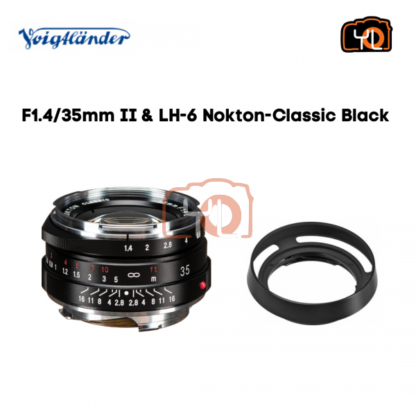 Voigtlander Nokton Classic 35mm F1.4 II MC Lens & LH-6 (For Leica M-Mount)