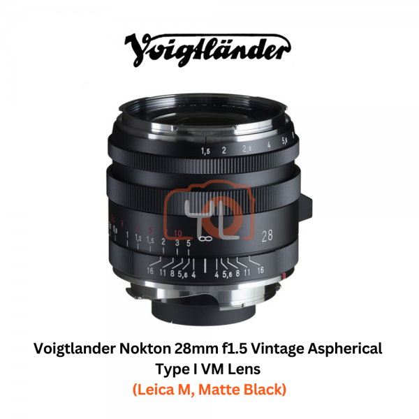Voigtlander Nokton 28mm f1.5 Vintage Aspherical Type I VM Lens (Leica M, Matte Black)