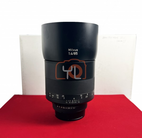 [USED-PJ33] Zeiss 85MM F1.4 Milvus ZF.2 (Nikon F), 90% Like New Condition (S/N:51608062)