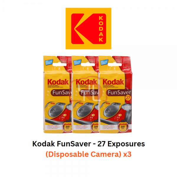 Kodak FunSaver 35mm ISO800 Disposable Camera (27 Exposures) x 3PCS